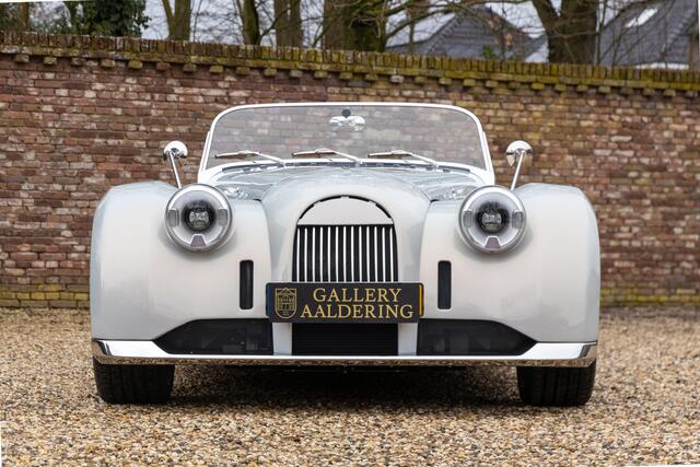 Morgan Midsummer "Limited collector's item" One of the fifty built by Morgan with Pininfarina's design input,Ordered with the high windscreen, Pininfarina's idea of a 'barchetta' style with influences from the 1930s and 1940s, Livery in "Grigio Cangiante" over Tan soft grain leather, The use of mat